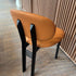 Floor Sample Set of 4 Med Dining Chairs in Black Ash and Anilina Leather by Acerbis | Casa Design Group