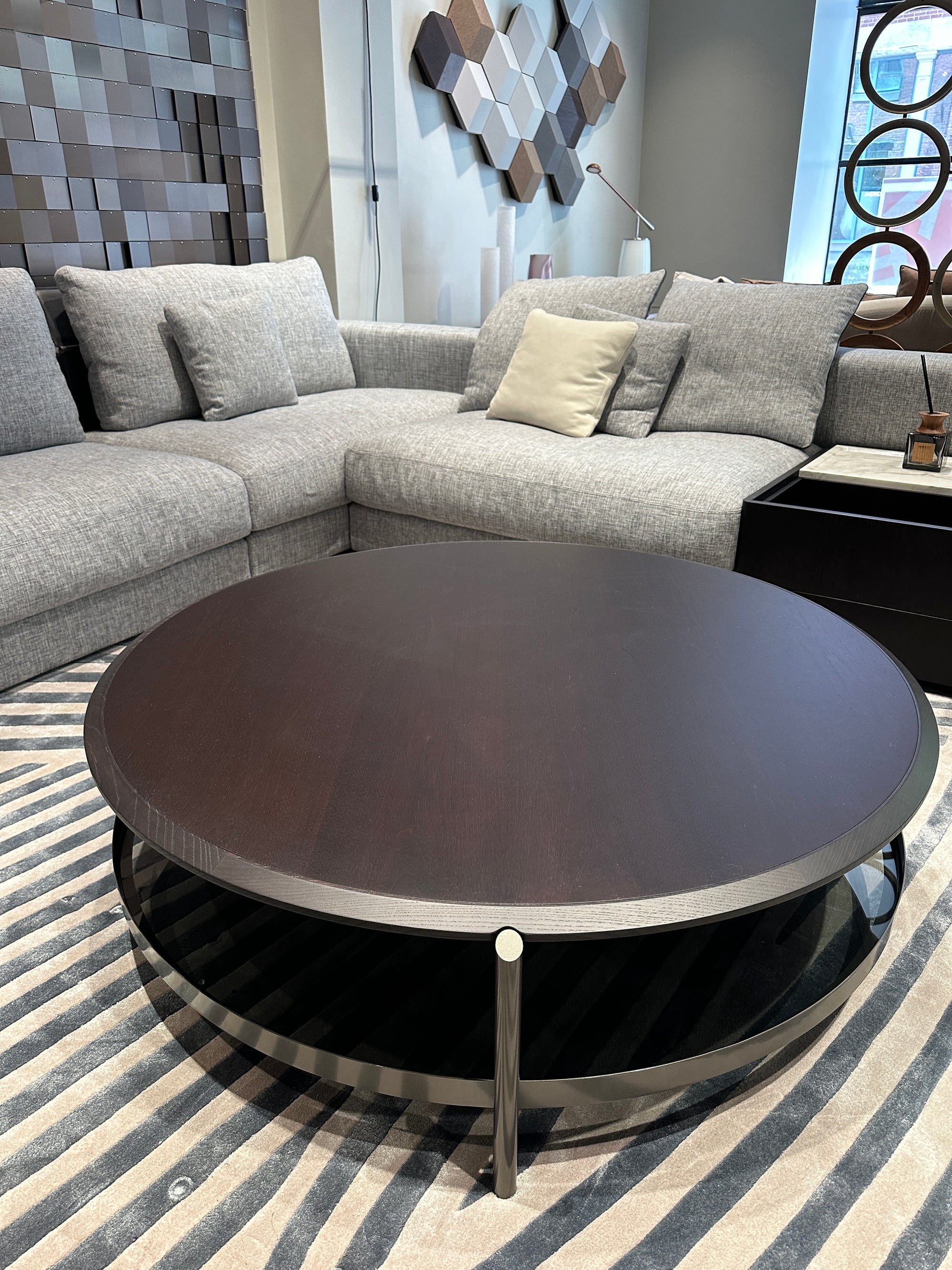 High End Floor Sample Skyline Coffee Table Round by Giorgetti Casa Design Group