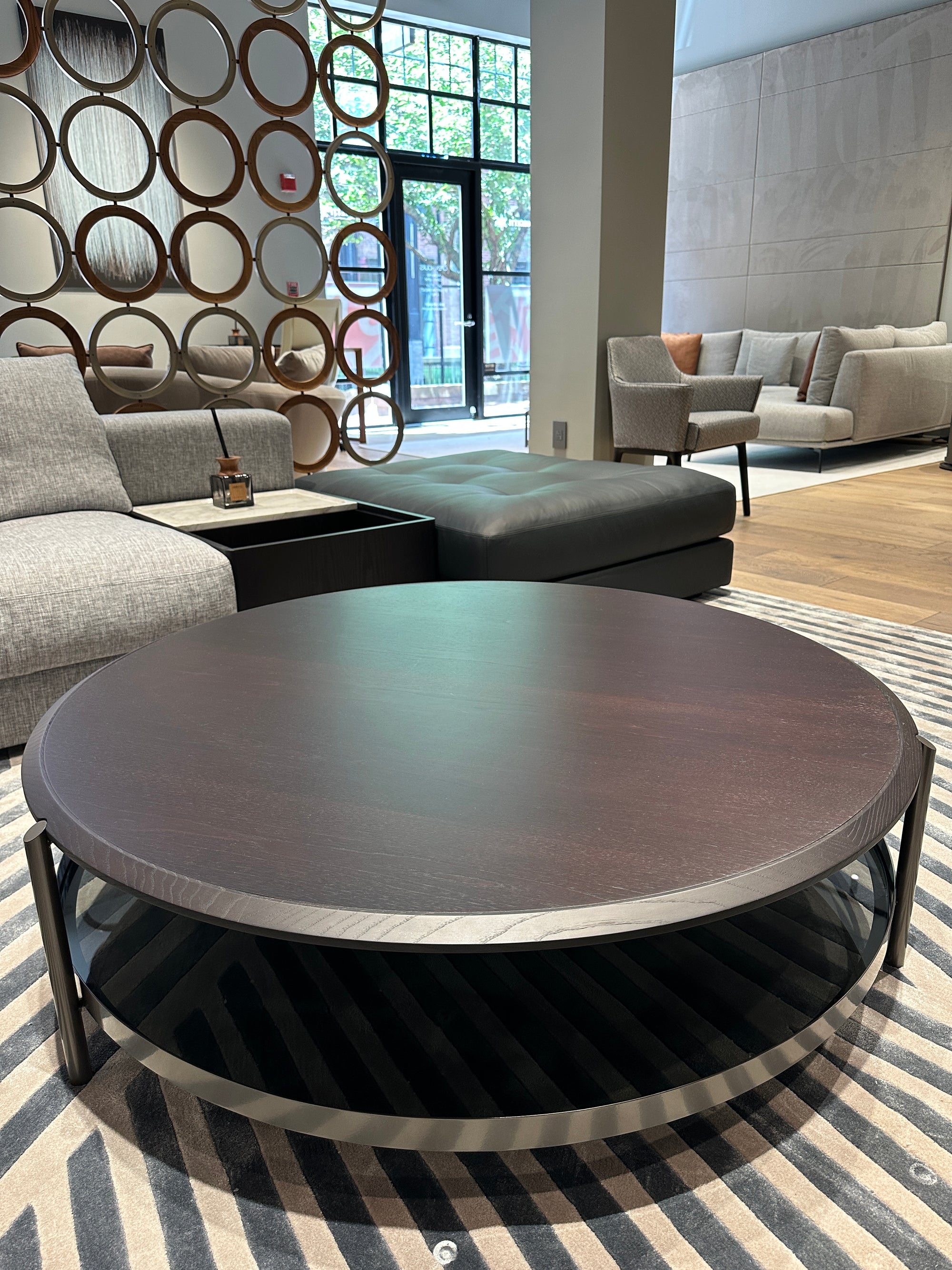 High End Floor Sample Skyline Coffee Table Round by Giorgetti Casa Design Group