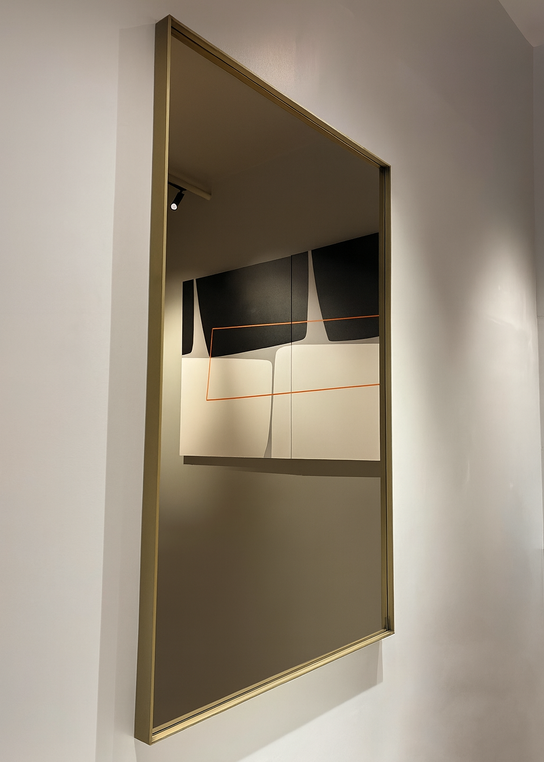 High End Floor Sample Visual Rectangular Mirror by Sovert Casa Design Group