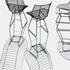 Flow Filo Outdoor Chair by MDF Italia with welded steel wire frame Casa Design Group