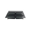 Floyd-Hi Coffee Table by Living Divani with a tempered glass top and laser-cut sheet steel base.