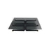 Floyd-Hi Coffee Table by Living Divani with a tempered glass top and laser-cut sheet steel base.