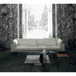 Floyd-Hi Coffee Table by Living Divani with a tempered glass top and laser-cut sheet steel base.