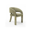 Contemporary Fosca dining chair by Frigerio with sculptural upholstered design