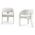 Contemporary Fosca dining chair by Frigerio with sculptural upholstered design
