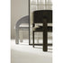 Contemporary Fosca dining chair by Frigerio with sculptural upholstered design
