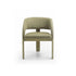 Contemporary Fosca dining chair by Frigerio with sculptural upholstered design
