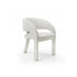 Contemporary Fosca dining chair by Frigerio with sculptural upholstered design