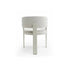 Contemporary Fosca dining chair by Frigerio with sculptural upholstered design
