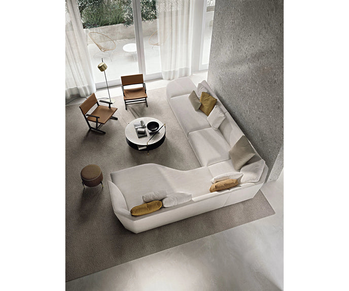 Foster Low Sectional Sofa by Frigerio featuring modular design, geometric lines, and premium upholstery | Casa Design Group