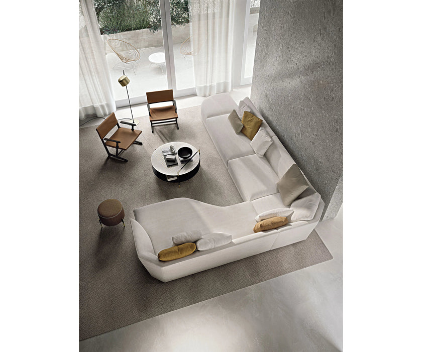 Foster Low Sectional Sofa by Frigerio featuring modular design, geometric lines, and premium upholstery | Casa Design Group