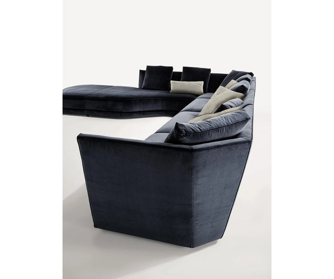 Foster Low Sectional Sofa by Frigerio featuring modular design, geometric lines, and premium upholstery | Casa Design Group