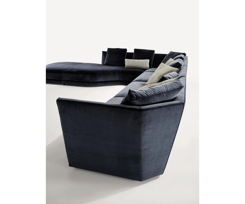 Foster Low Sectional Sofa by Frigerio featuring modular design, geometric lines, and premium upholstery | Casa Design Group