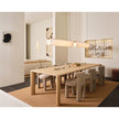 Frank Dining Table by Meridiani with tapered legs and refined contemporary design Casa Design Group