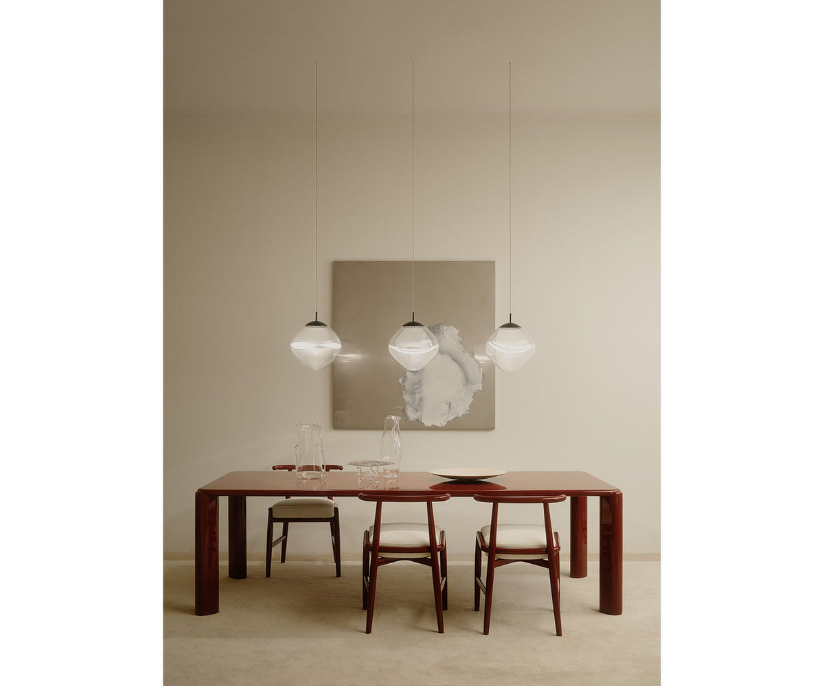 Frank Dining Table by Meridiani with tapered legs and refined contemporary design Casa Design Group