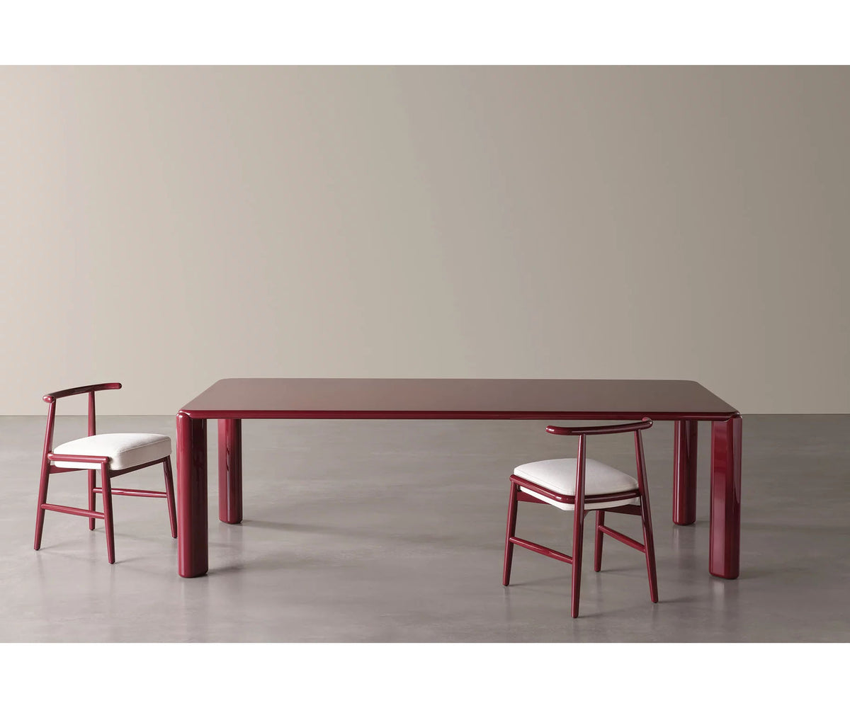 Frank Dining Table by Meridiani with tapered legs and refined contemporary design Casa Design Group