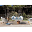 Modern Fresbee Outdoor Coffee Table with Lava Stone Top Casa Design Group