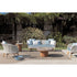 Modern Fresbee Outdoor Coffee Table with Lava Stone Top Casa Design Group