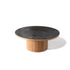Modern Fresbee Outdoor Coffee Table with Lava Stone Top Casa Design Group
