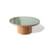 Modern Fresbee Outdoor Coffee Table with Lava Stone Top Casa Design Group
