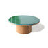 Modern Fresbee Outdoor Coffee Table with Lava Stone Top Casa Design Group