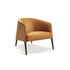 Frigerio Jackie upholstered armchair with solid ashwood legs and tailored fabric or leather upholstery, available at Casa Design Group.