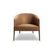 Frigerio Jackie upholstered armchair with solid ashwood legs and tailored fabric or leather upholstery, available at Casa Design Group.