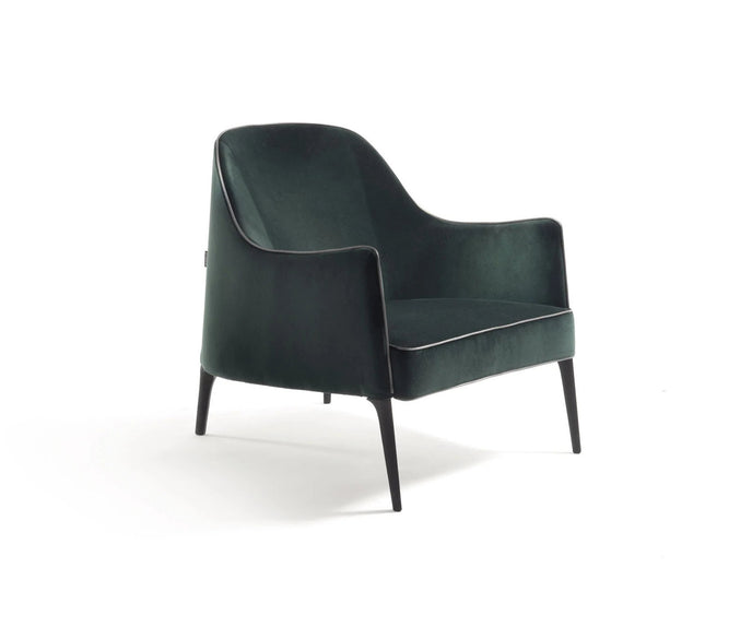Frigerio Jackie Bergère with solid ashwood legs and premium fabric or leather upholstery at Casa Design Group.