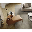Frigerio Jackie chaise longue with solid ashwood legs and tailored fabric or leather upholstery, available at Casa Design Group.