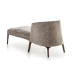 Frigerio Jackie chaise longue with solid ashwood legs and tailored fabric or leather upholstery, available at Casa Design Group.
