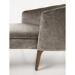 Frigerio Jackie chaise longue with solid ashwood legs and tailored fabric or leather upholstery, available at Casa Design Group.