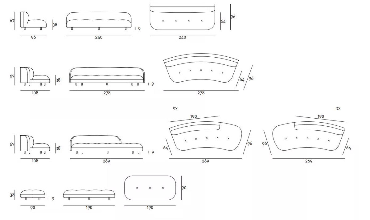 High End Gala Sofa by Living Divani Casa Design Group