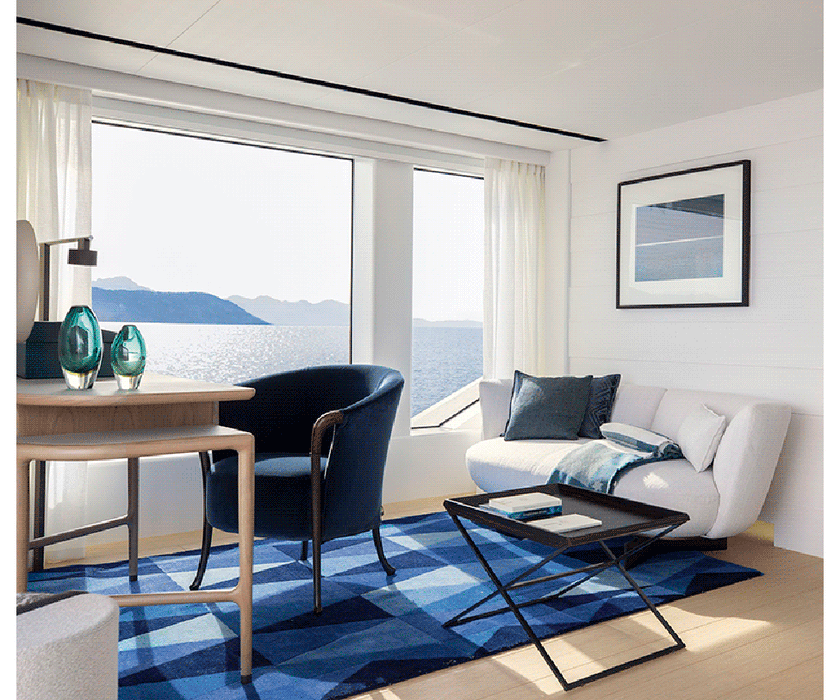 Galet Dormeuse by Giorgetti upholstered chaise lounge with solid ash wood base and elegant contemporary design | Casa Design Group