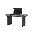 Luxury Stami Vanity by Gallotti&Radice with Mirror, Leather Upholstery and Brass Details | Casa Design Group
