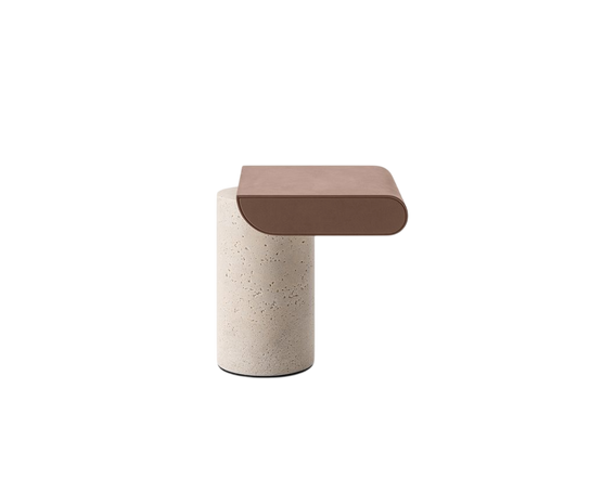 Garçon Sculptural C Table with Recycled Glass or Travertine Base by Gallotti&Radice | Casa Design Group