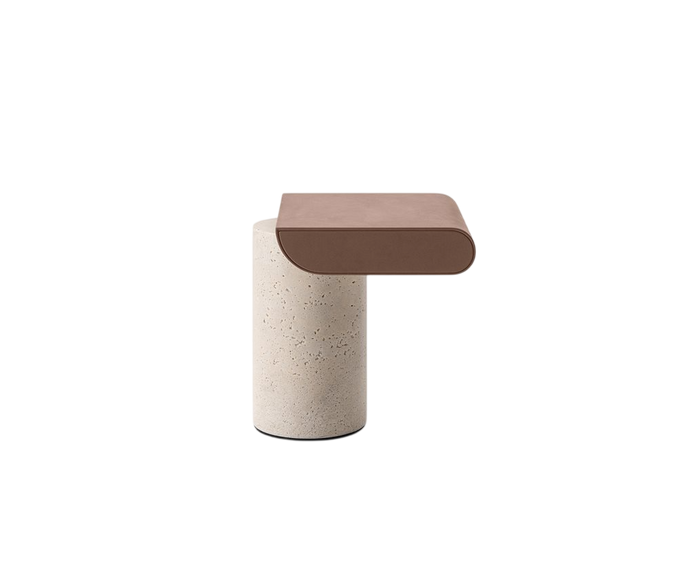Garçon Sculptural C Table with Recycled Glass or Travertine Base by Gallotti&Radice | Casa Design Group