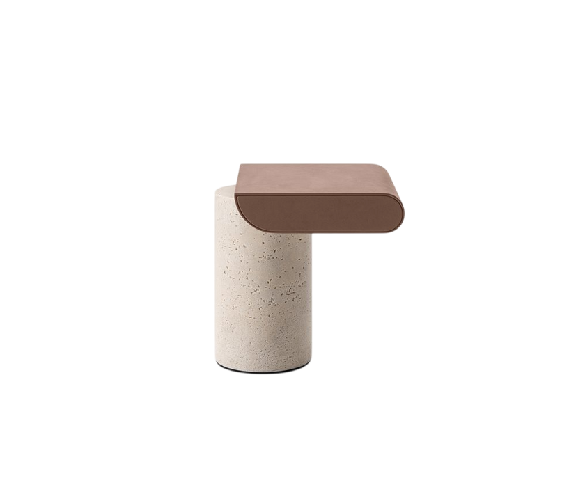 Garçon Sculptural C Table with Recycled Glass or Travertine Base by Gallotti&Radice | Casa Design Group