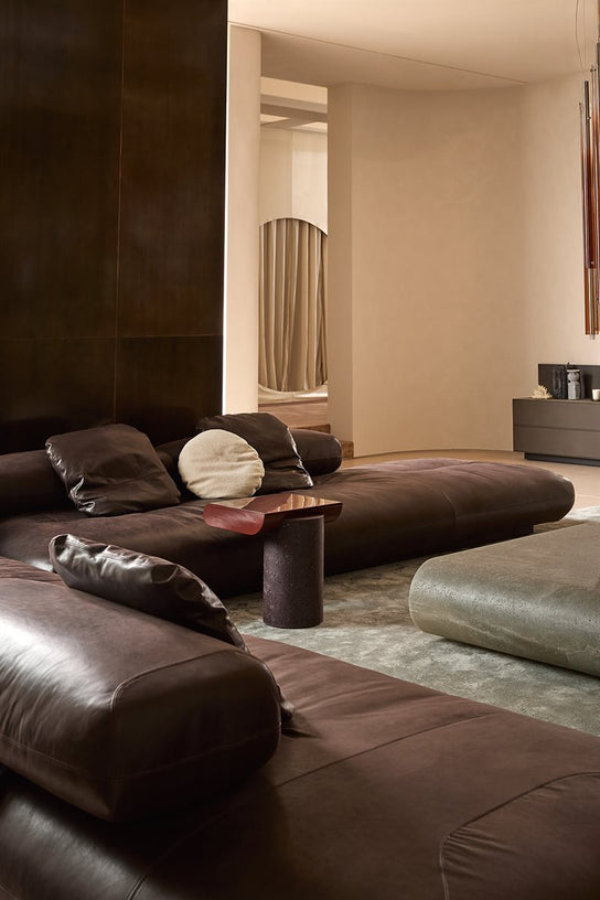 Garçon Sculptural C Table with Recycled Glass or Travertine Base by Gallotti&Radice | Casa Design Group