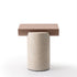Garçon Sculptural C Table with Recycled Glass or Travertine Base by Gallotti&Radice | Casa Design Group