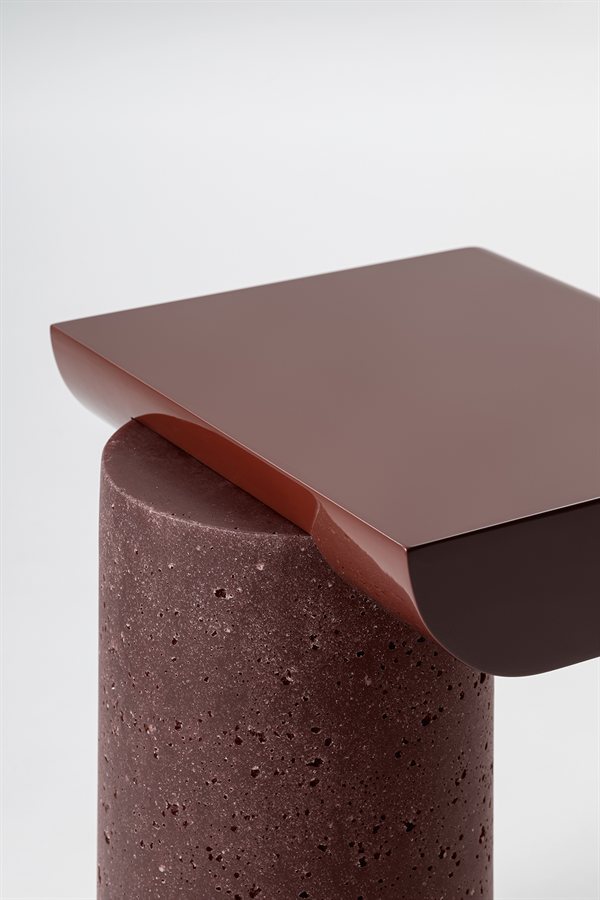 Garçon Sculptural C Table with Recycled Glass or Travertine Base by Gallotti&Radice | Casa Design Group