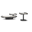 Gem Coffee Table by Bonaldo with a glass or ceramic top and lacquered wood edge.