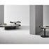 Gem Coffee Table by Bonaldo with a glass or ceramic top and lacquered wood edge.