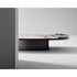 Gem Coffee Table by Bonaldo with a glass or ceramic top and lacquered wood edge.