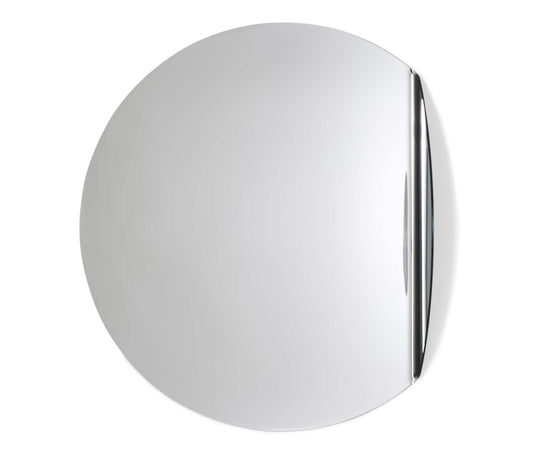 Gibbous mirror by Cassina in bent extra-clear glass with sculptural curved design and optional LED lighting – Casa Design Group