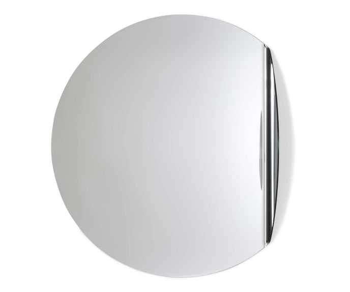 Gibbous mirror by Cassina in bent extra-clear glass with sculptural curved design and optional LED lighting – Casa Design Group