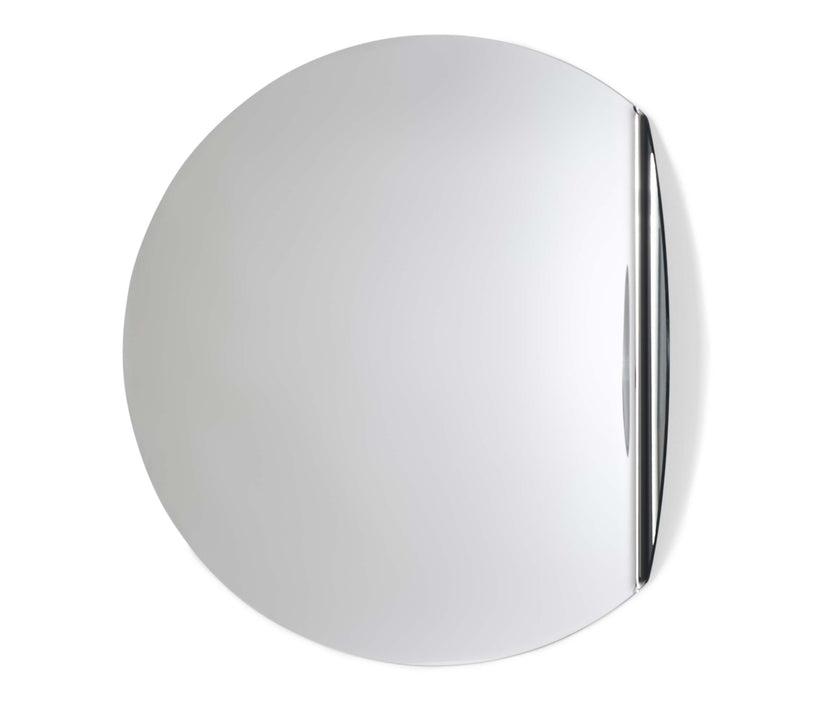 Gibbous mirror by Cassina in bent extra-clear glass with sculptural curved design and optional LED lighting – Casa Design Group
