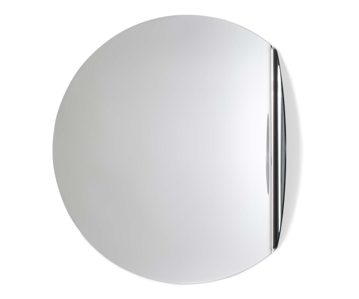 Gibbous mirror by Cassina in bent extra-clear glass with sculptural curved design and optional LED lighting – Casa Design Group