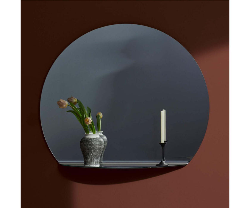 Gibbous mirror by Cassina in bent extra-clear glass with sculptural curved design and optional LED lighting – Casa Design Group