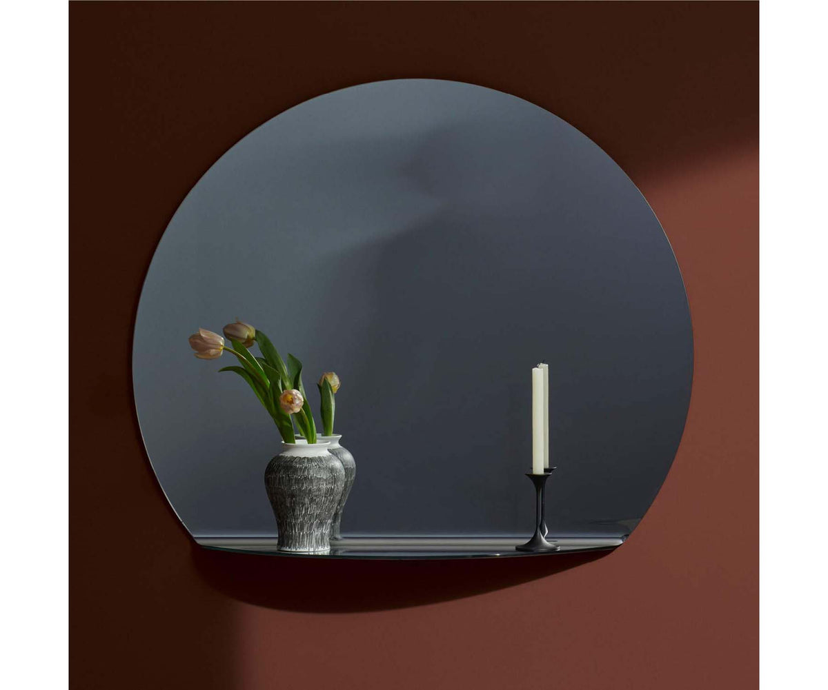Gibbous mirror by Cassina in bent extra-clear glass with sculptural curved design and optional LED lighting – Casa Design Group